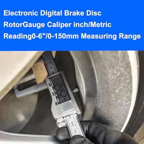 Image of GODESON Disc Brake Rotor Micrometer,Digital Caliper Measuring Tool for Disc Brake-6 Inch /150mm,Brake Measuring Tool wtih Caliper- Inch /Metric Conversion, Brake Caliper with Stainless Steel
