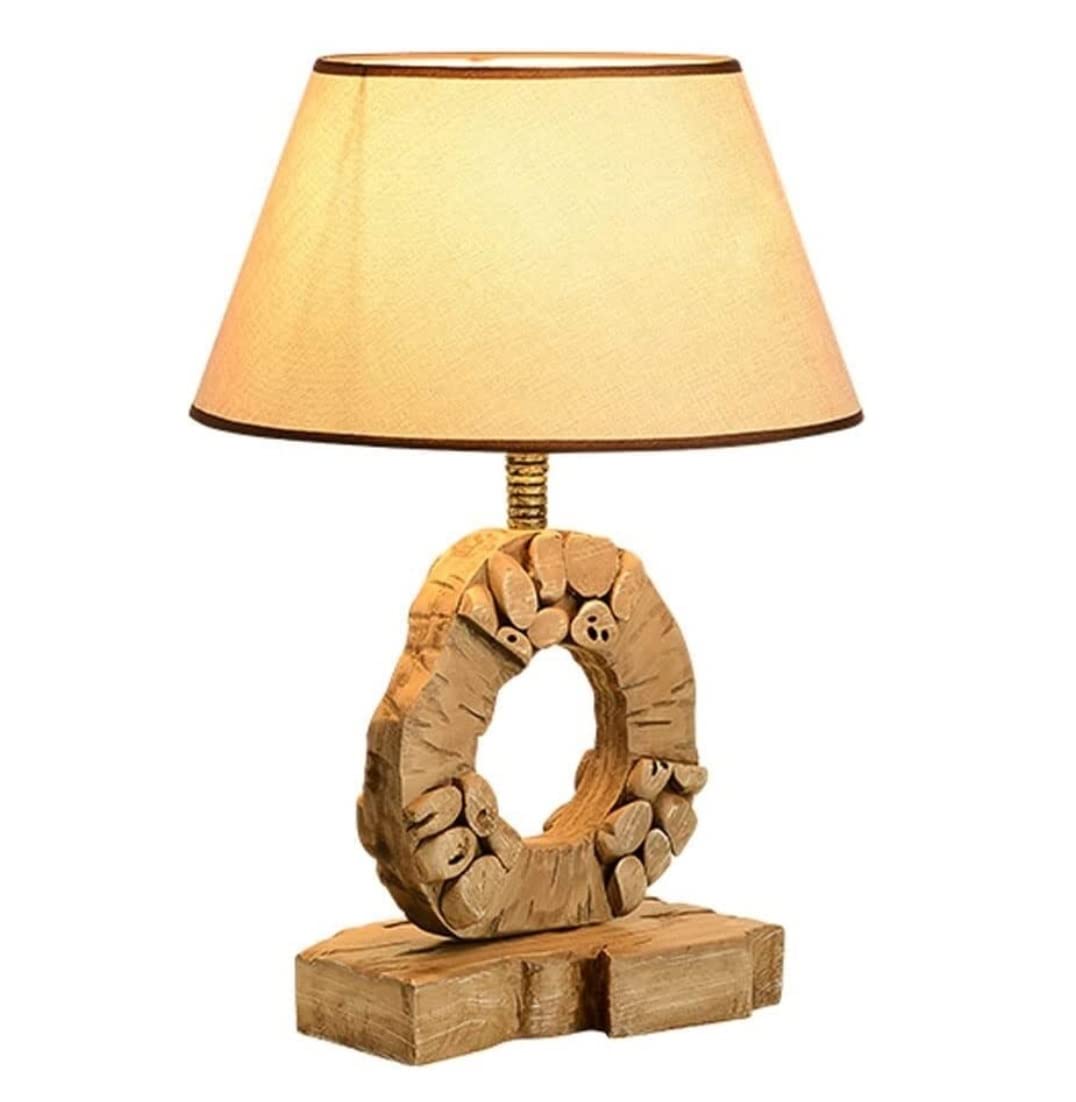 Lampa dekoracyjna Lampka nocna Lampa Stołowa Z Litego Drewna Lampa Stołowa Lampka Nocna Nordic Drewno Dekoracyjne Lampy Stołowe Do Sypialni Lampka Nocna Home Office Oświetlana dekoracja