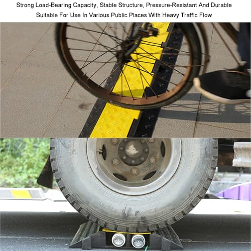 Reductores de velocidad de goma combinables y protector de cables para seguridad vial 6