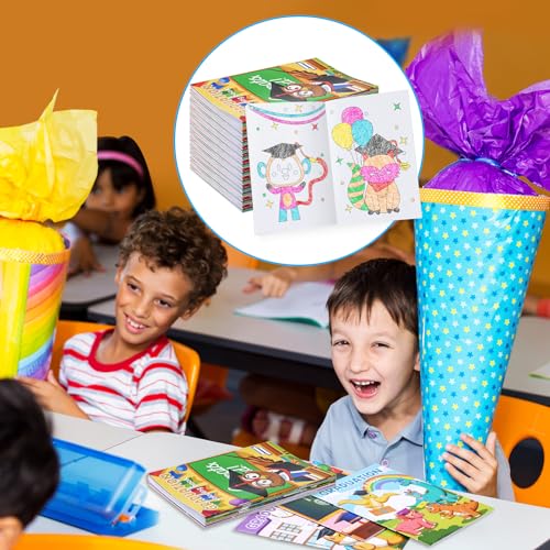 BenLouis 60 Pcs Kindergarten Graduation Mini Coloring Books Kids Preschool Graduation Party Favors Small Activity Books Bulk for Kids Student Congrats Grad Goodie Bags Stuffers Gifts Classroom Travel - Image 7