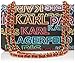 Karl Lagerfeld Paris Agyness with Love from Paris Shoulder Bag, Black/Neon Citrus