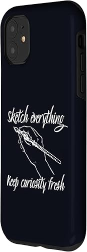 Miniatura 2 de iPhone 11 Sketch Everything Keep Curiosity Fresh Art Teacher Painting Case