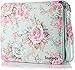 Shulaner 120 Slots Buntstiftetui Federmäppchen mit Reißverschluss Großer Oxford Federmappe 120 Pen Organizer - Rose Grün