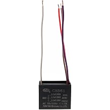 CBB61 4uf+4.5uf+5uf 4-Wire 250V AC Ceiling Fan Capacitor - 50/60 Hz - Polypropylene Film Capacitors Compatible with Electrical Power Relay Connecting Capacitor