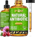 Pet Antibiotics for Cats, Dogs, Rabbits – Works Well As Fish, Poultry, Reptile, Turtle, & Chicken Antibiotics – Helps with UTIs, Allergies, Runny Nose – Herbal Supplement for Digestive Support – 2 Oz
