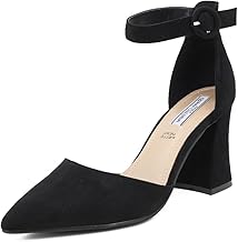 QUEEN HELENA Elegant Shoes with Mid Heel Ankle Strap Closed Toe Sandals Decolte Slingback Women ZM9202