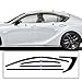 BOGAR TECH DESIGNS Side Window Chrome Delete Sticker Decal Vinyl Film Replacement Compatible with Lexus is 2021-2025, Gloss Black