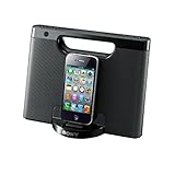 Sony RDP-M7iPN - Altavoz con puerto dock de 4W para Apple iPod/iPhone (estéreo, hasta 10 horas de batería, mando a distancia, entrada auxiliar), negro