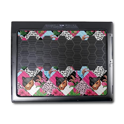 Image of MightySkins Carbon Fiber Skin Compatible with Alienware M18 R1 (2023) Full Wrap Kit - Cat Tile | Protective, Durable Textured Carbon Fiber Finish | Easy to Apply & Change Styles | Made in The USA