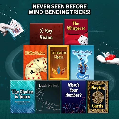 Image of Skillmatics Magic Kit for Kids - Perform 50 Mentalism Tricks & Illusions with Real Magician Props, Step-by-Step Guide & Secret Techniques, Fun Gift for Boys & Girls Ages 10, 11, 12 & Up