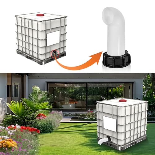 Udbrud 2 PCS Bec de Vidange avec Ecrou IBC, Buse de Réservoir d'eau Valve, Buse Bouchon S60x6 de RéServoir, Buse de Tuyau Adaptateur Universel pour Raccord Robinet Cuve IBC – vue 2