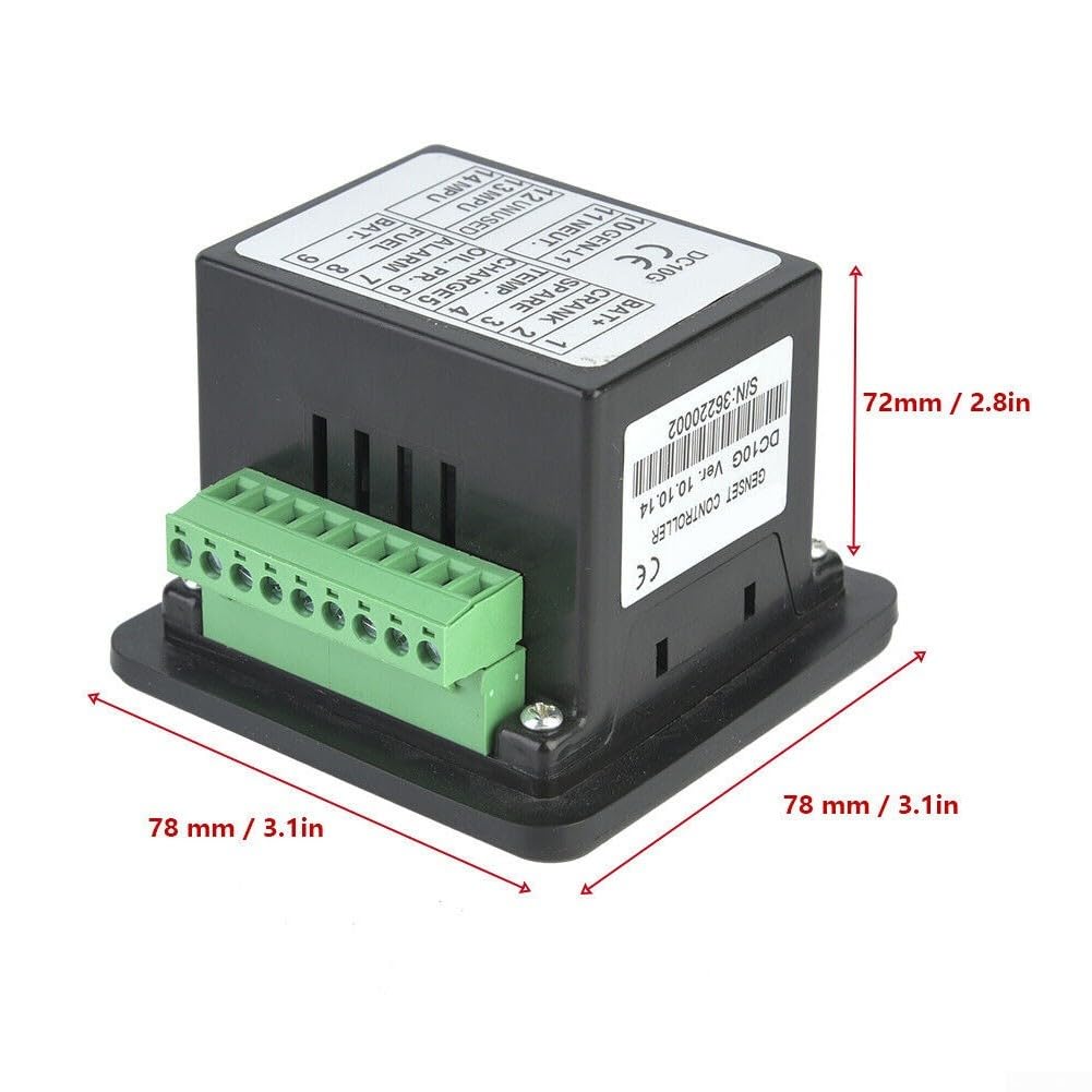 DC10G Regolatore di avviamento del motore manuale per pannello di controllo del generatore, display a LED, impostazioni dei parametri e caratteristiche di protezione dell'allarme