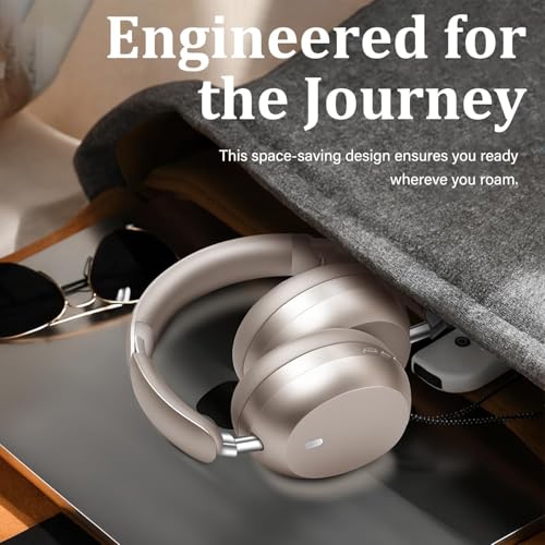 Image of Wentronic Y04 Wireless Over-Ear Headphones, Noise Cancelling, Starlight
