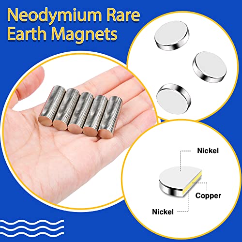 Vskiz Small Magnets 10X1Mm, 150Pcs Round Refrigerator Magnets, Tiny Rare Earth Magnets Neodymium Office Magnets, Durable Miniature Mini Magnets Whiteboard Magnets For Crafts, Kitchen, Button Magnets #TOP6