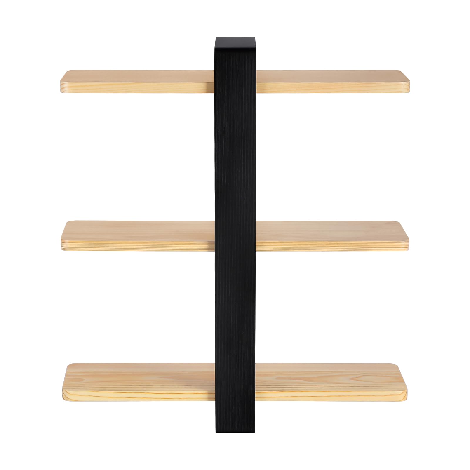 Étagère de salle de bain bois noir flottante réglable pour petit espace 58cm