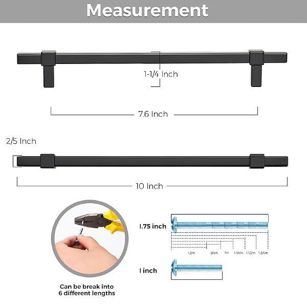 Ravinte Decor 30 Pack Black Cabinet Handles - 7-1/2" Hole Center Cabinet Pulls Matte Black Drawer Pulls Cabinet Hardware Kitchen Handles for Cabinets by Ravinte Decor - Image 3