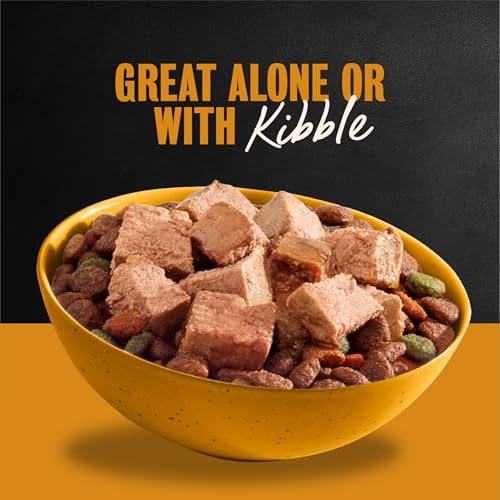 Image of Cesar Classic Loaf in Sauce Wet Dog Food, Chicken & Veal, 3.5 oz, 24 Count | Made in USA, Real chicken #1 ingredient, no fillers /added sugar /artificial flavors, use as meal or topper, easy peel trays