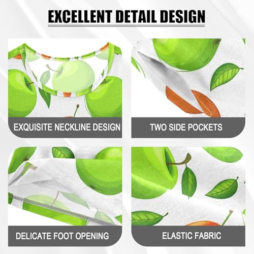 Apricot Leaves White Pajama Set Short Sleeve Summer Pajamas Shorts Sets PJ Clothes Set Soft 5Y4