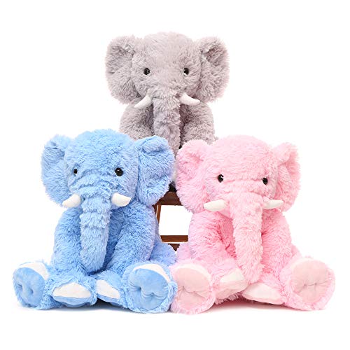 Image of MorisMos Large Elephant Stuffed Animal, 19.6inch Soft Stuffed Elephant Plush Companion Gifts for Girls Boys, Pink