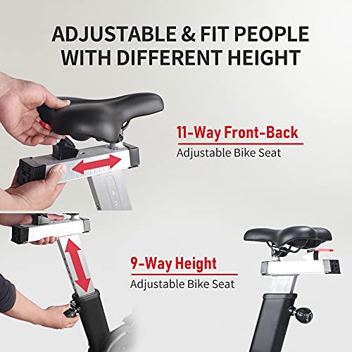 Leikefitness Fan Exercise Bike Upright Airbike Indoor Cycling Stationary Bicycle With Unlimited Air Resistance System,Heart Rate Compatibility And Tablet Holder For Home Cardio Workout #TOP4