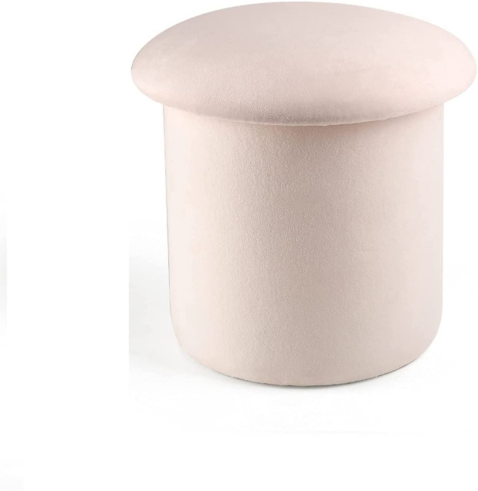 Repose-Pieds Tabouret de Rangement Champignon en coton et assise rembourrée 32x30 cm