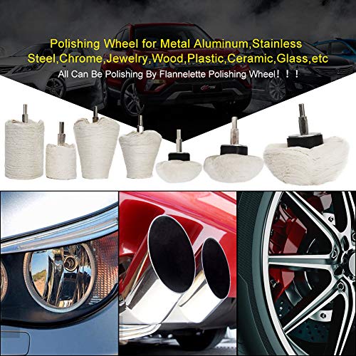 Anahaf B07FFWDYW6 Buffing Wheel For Drill,8 Pcs Buffing Pad Polishing Wheel Kits,Wheel Shaped Polishing Tool thumb #3