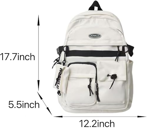 Miniatura 4 de Mochila preppy 2024 con monedero Y2k japonés Harajuku mochila estética Cool College Daypack Fit 15.6" Laptop, Marrón, Mochilas Daypack