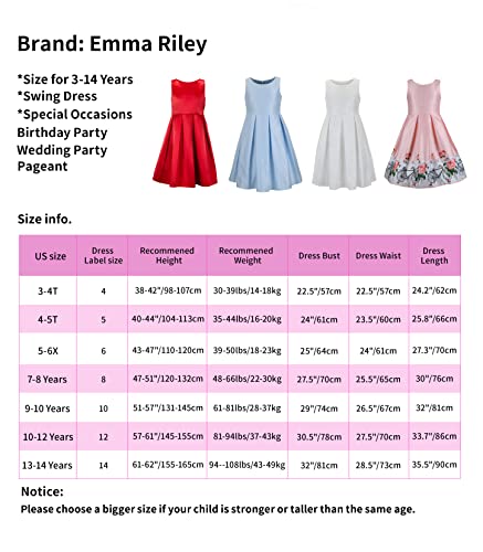 Emma Riley Girls Flower Dress Sleeveless Satin Dresses,Party/Wedding Black Size 13-14 Years (14) #TOP2