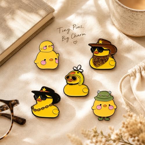 Image of 8Pcs Kawaii Frog Enamel Pin Set Cute Cartoon Frog Brooches, Lapel Pins for Backpacks, Jackets, Hats, Perfect Gifts for Women, Teens