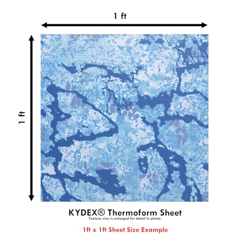 Image of KYDEX Thermoform Sheet - (P1 Texture) - (Infused Print) - (12in x 12in) - (Kryptek Obskura - Shallows) - (1 Sheet) - (for Holster Making & Hobby) - (USA Made)