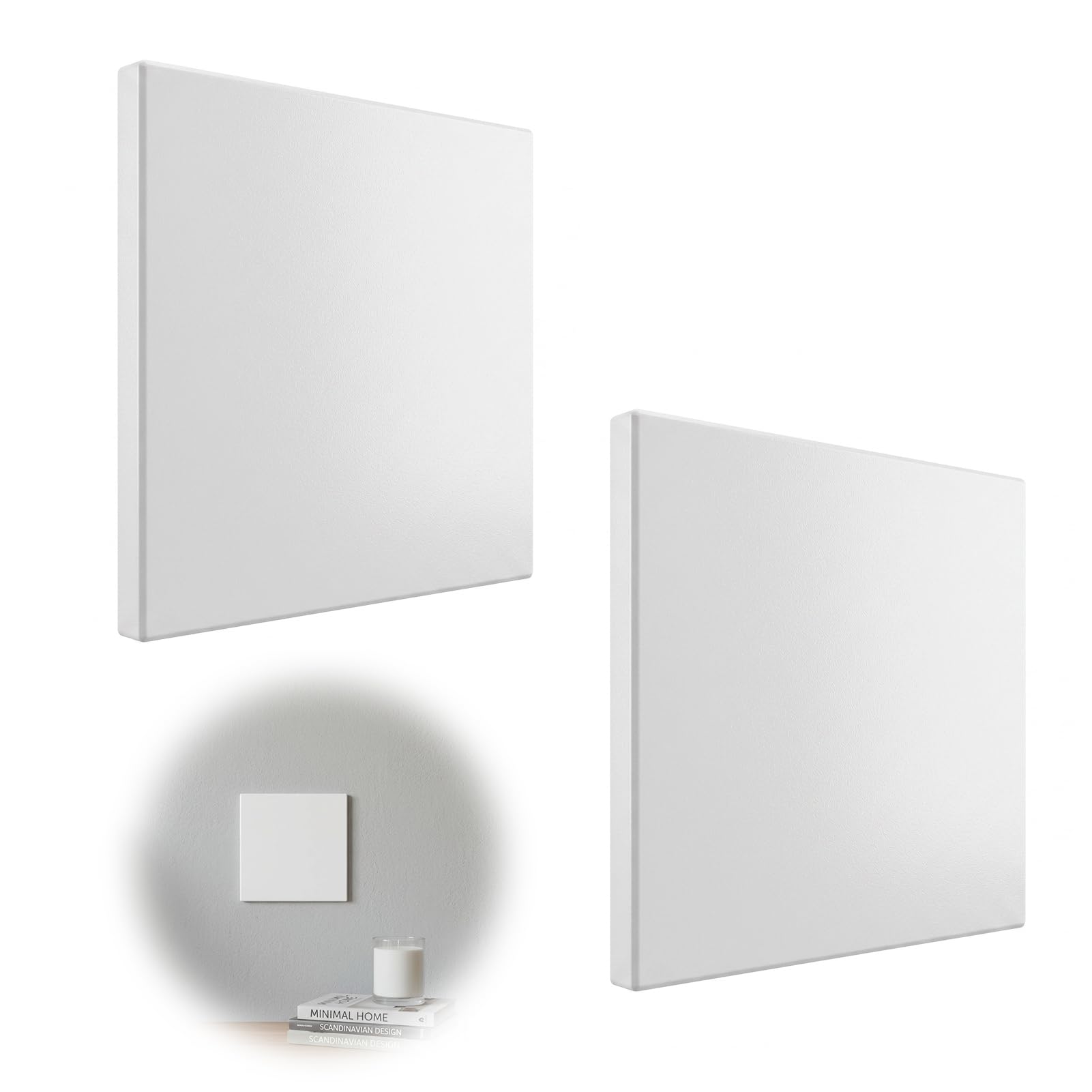 Screwless Blanking Plate 2 Pack Flat Cover for Standard UK Pattress Boxes Flame-Resistant Polycarbonate Single Socket Blank Plate Wall Hole Cover White