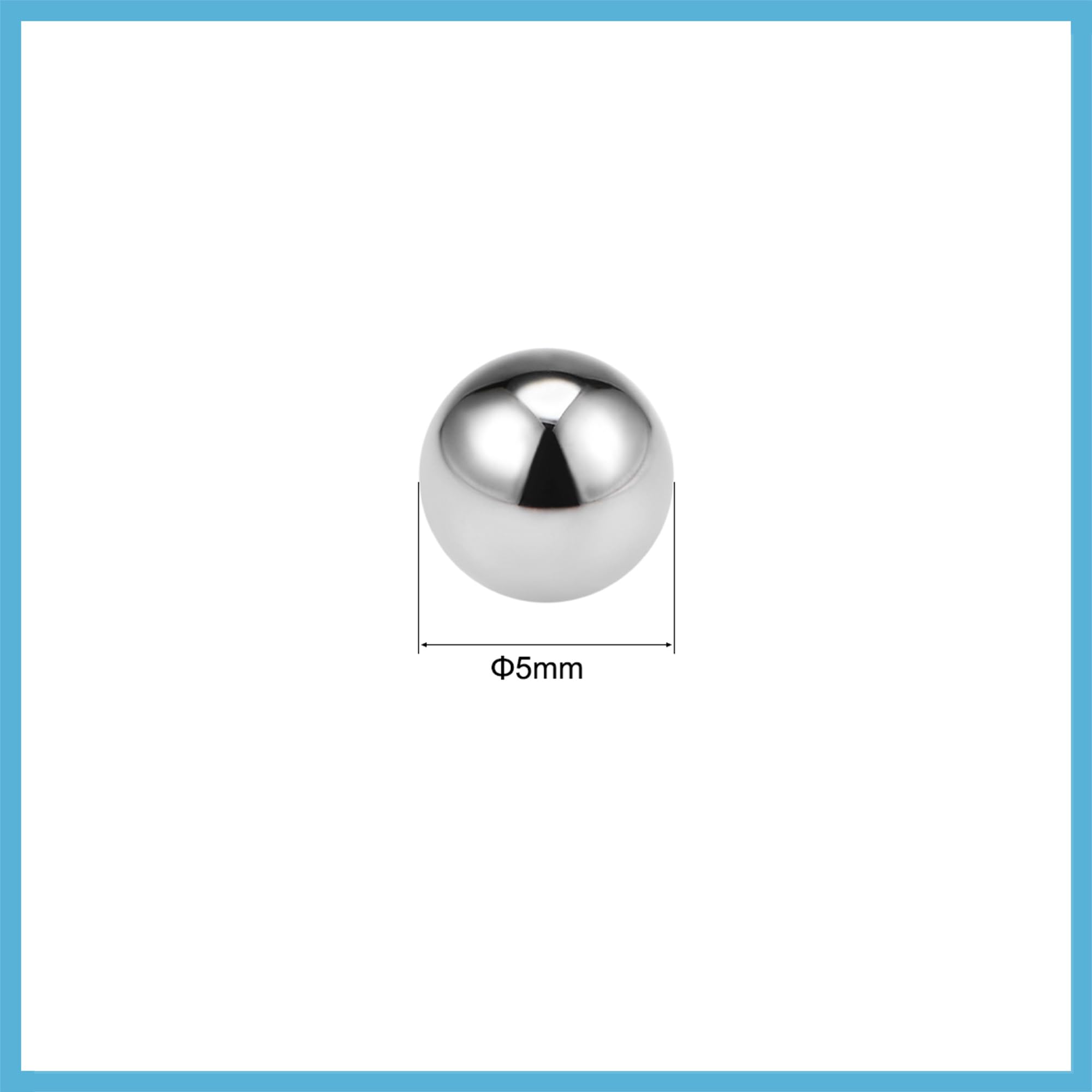 5mm Cuscinetto Solido Sfere Acciaio al Cromo (GCr15) G10 Sfere Precisione 25pz Prodotto Durevole