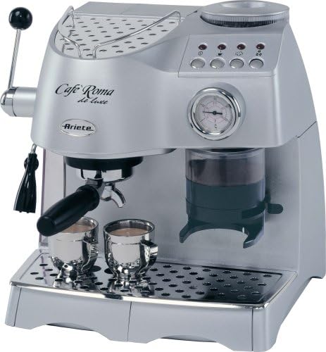 Lello Ariete Cafe Roma Deluxe Espresso/Cappuccino Maker with Built-In Coffee Grinder