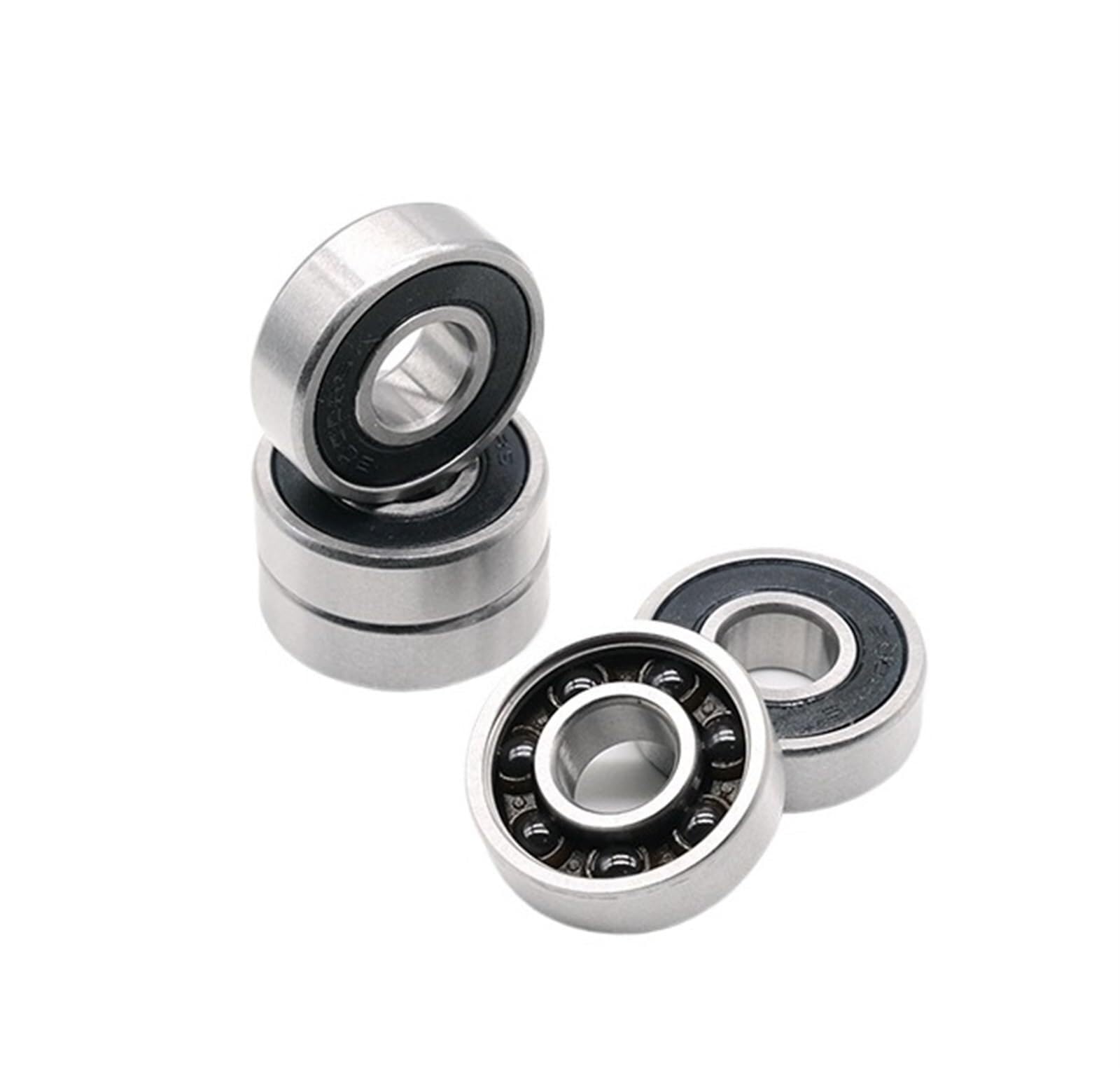 Cuscinetto bimetallico con sigillo Micro cuscinetto a gola profonda 1 pz 6000RS 10 * 26 * 8mm Cuscinetto ibrido Anelli in acciaio Cuscinetto a sfere in ceramica
