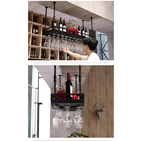 Casier à vin suspendu haut de gamme LUNEZY métal 100x35 cm