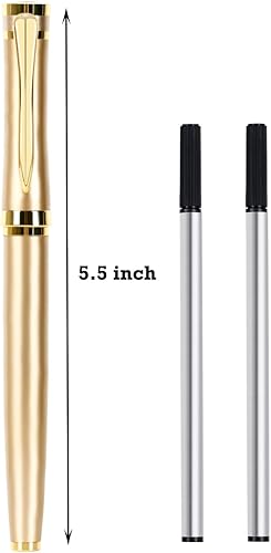 Miniatura 2 de Bolígrafo con caja de regalo, bolígrafo de escritura de lujo con 2 recambios de tinta negra extra, bolígrafos ejecutivos, ancho de línea, 0.020 in,