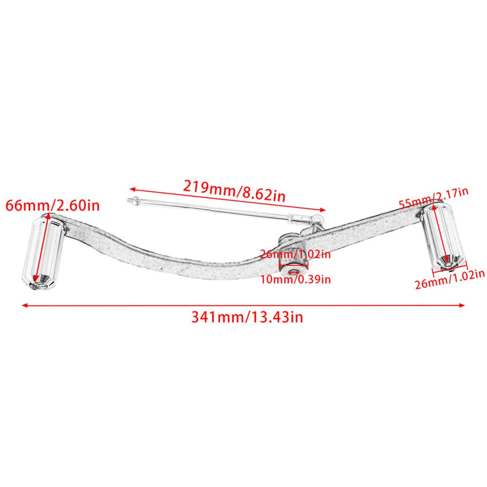Schalthebel-Pedal für Motorrad, kompatibel mit Kawasaki Vulcan S 650 EN650 VN650 S650 2015–2023, Zehenschalthebel Schalthebel Peg Schaltgestänge Kit