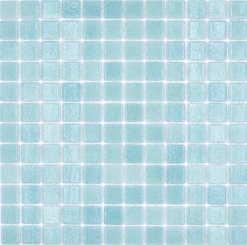 Piastrella A Mosaico Per Piscina, Spain Turchese, Verde, Caribe, Antiscivolo, 1 Tappetino A Mosaico 220-503T_B