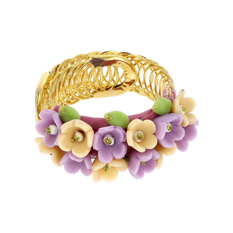 YOU & YOURS Saree Pin Handmade Artificial flowers Jewelry ( Combo of 2 ) For Women