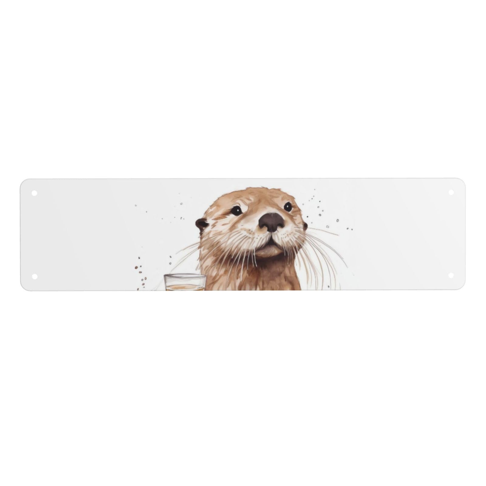 Vintage Metal Tin Signs Retro Garage Signs Stylish Wall Art Plaques for Home Decor Unique Poster 4x16 Inch Sea Otter Metal Sign Outdoor Wall Decorations Gifts