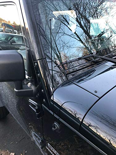 21? Stainless Black Antenna MAST Compatible for Jeep Wrangler JK JL Gladiator 2007-2021