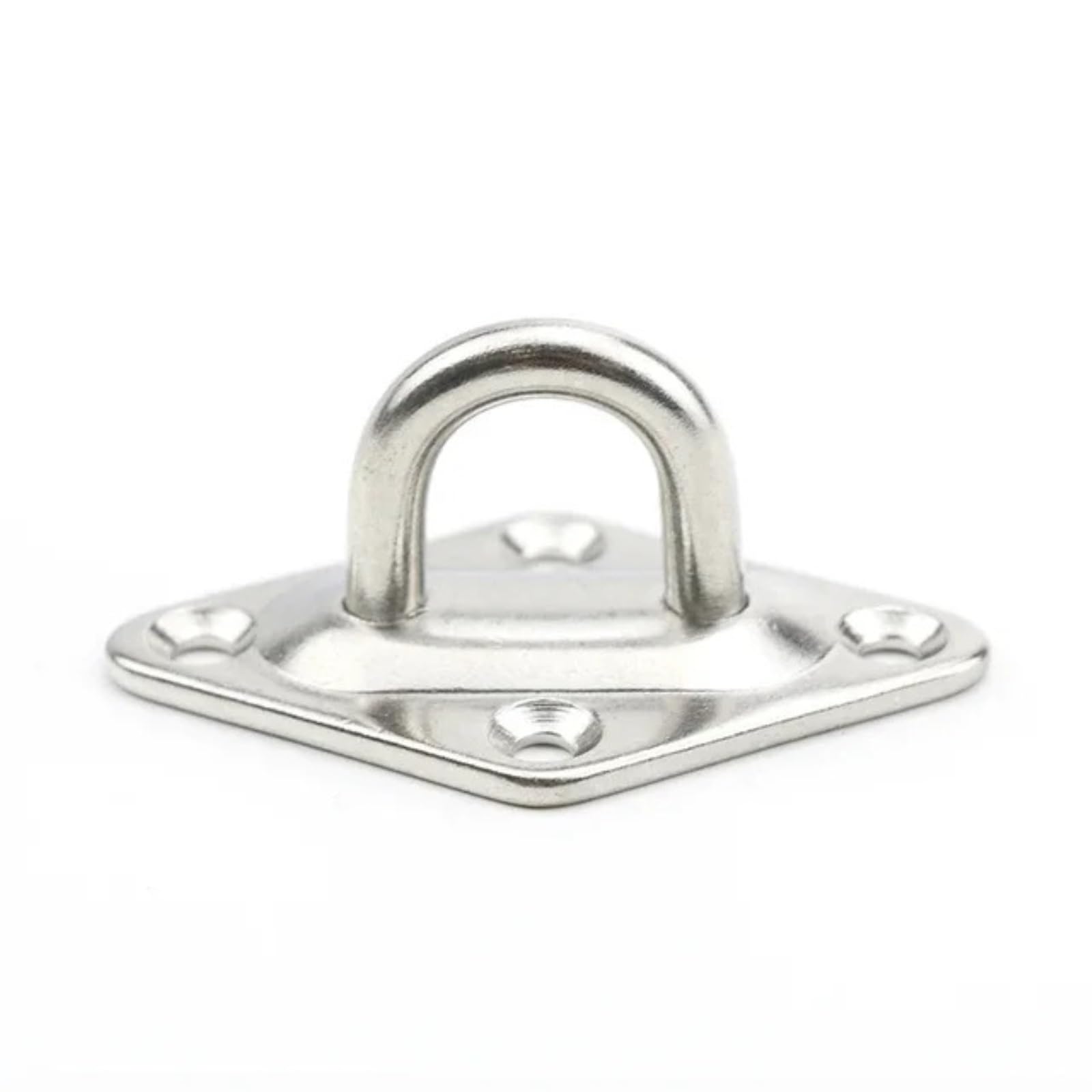 LAJHDCG Stainless Steel 304 Fixed Pad Eye Plate Deck Door Buckle Staple Ring Wall Hook U-Shaped Ceiling Mount Hanger(Diamond,5mm)