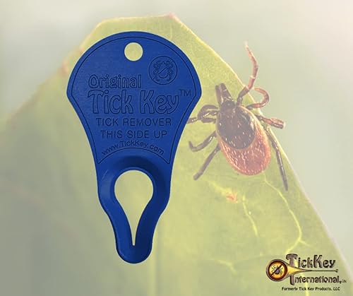The Original Tick Key - Tick Detaching Device - Portable, Safe And Highly Effective Tick Detaching Tool (Navy) #TOP3