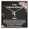Personalized Confirmation Sponsor Gifts for Women, Cross Necklace with Meaningful Message