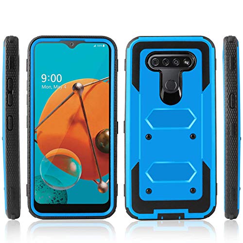 For Lg K51 Case, Lg K51 Phone Case, With Lg K51 Screen Protector Belt Clip Holster, Telegaming Heavy Duty Shock Absorption Hybrid Amor Phone Case For Lg K51 -Orange #TOP1