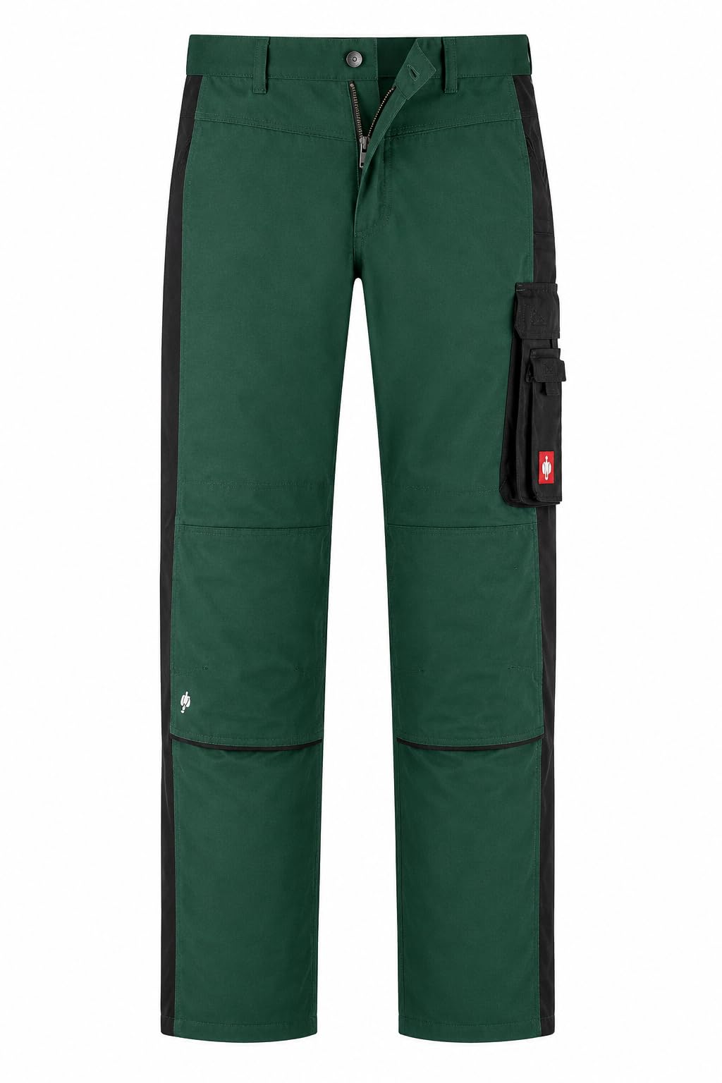 Generisch e.s.Active Bundhose Herren – Robuste Arbeitshose mit Flexbelt & Kniepolstertaschen grün/schwarz