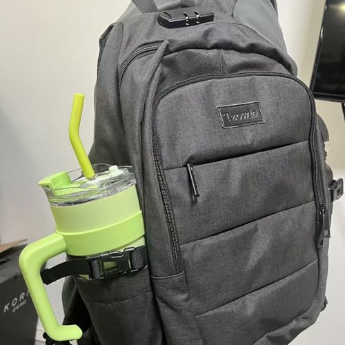 Tzowla Zaino Porta Pc Universitari Uomo E Donna,Zaino Da Viaggio Impermeabile Antifurto Di Ricarica Usb E Serratura Per Notebook Da 17/17,3 Pollici,Zaino Da Giorno Sottile Lavoro Business-Nero - 10