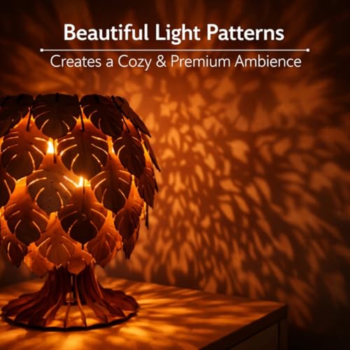 Image of Handcrafted Wooden Table Lamp, Minimalist Lighting for Bedroom, Living Room & Office, Eco-Friendly Desk Lamp,Rustic Home Decor Accent Light (Pineapple) Bulb Included