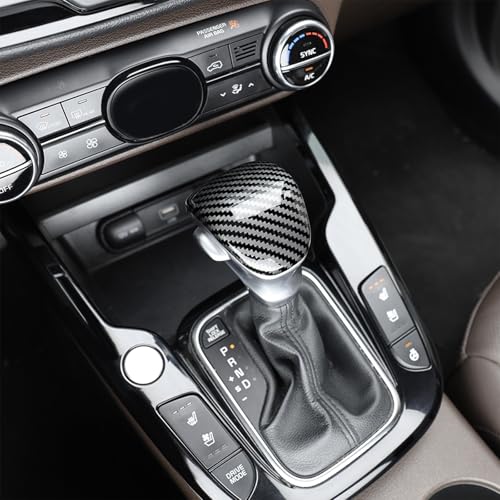 Amzcar ABS Shift Gear Cover for Kia Soul 2020-2025 Accessories, Anti-Scratch Design & Perfect Fit Trim Enhancement (Carbon Fiber Pattern)