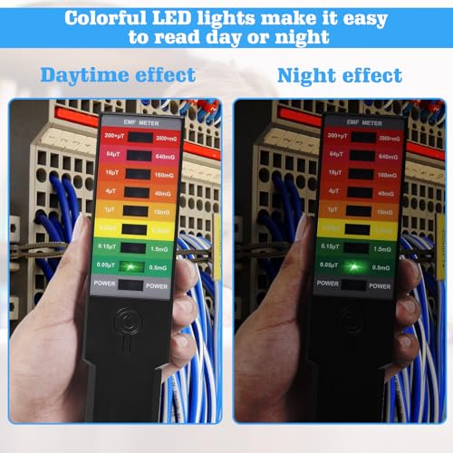 Nizirioo K3 EMF Meter Magnetfelddetektor: Magnetfeld Anti Strahlungs Testgerät Detektor, Ghost Hunting Paranormal Equipment Tester für Testing Outdoor, Office Portable Magnetfeld Strahlung, mit Akku